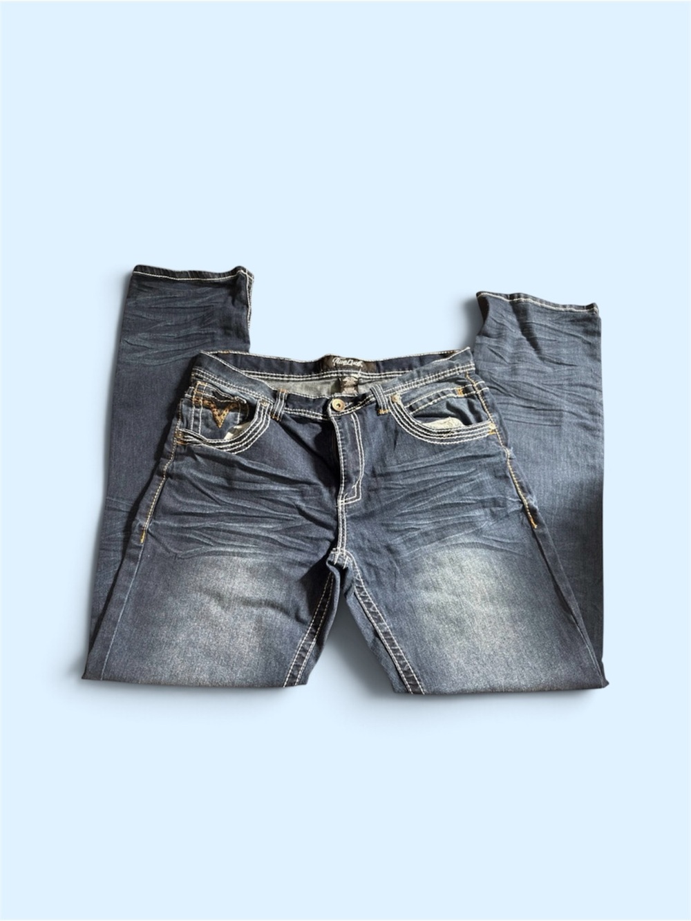 Women's Boot Cut Jeans in Faded Blue - Stylish Everyday Denim